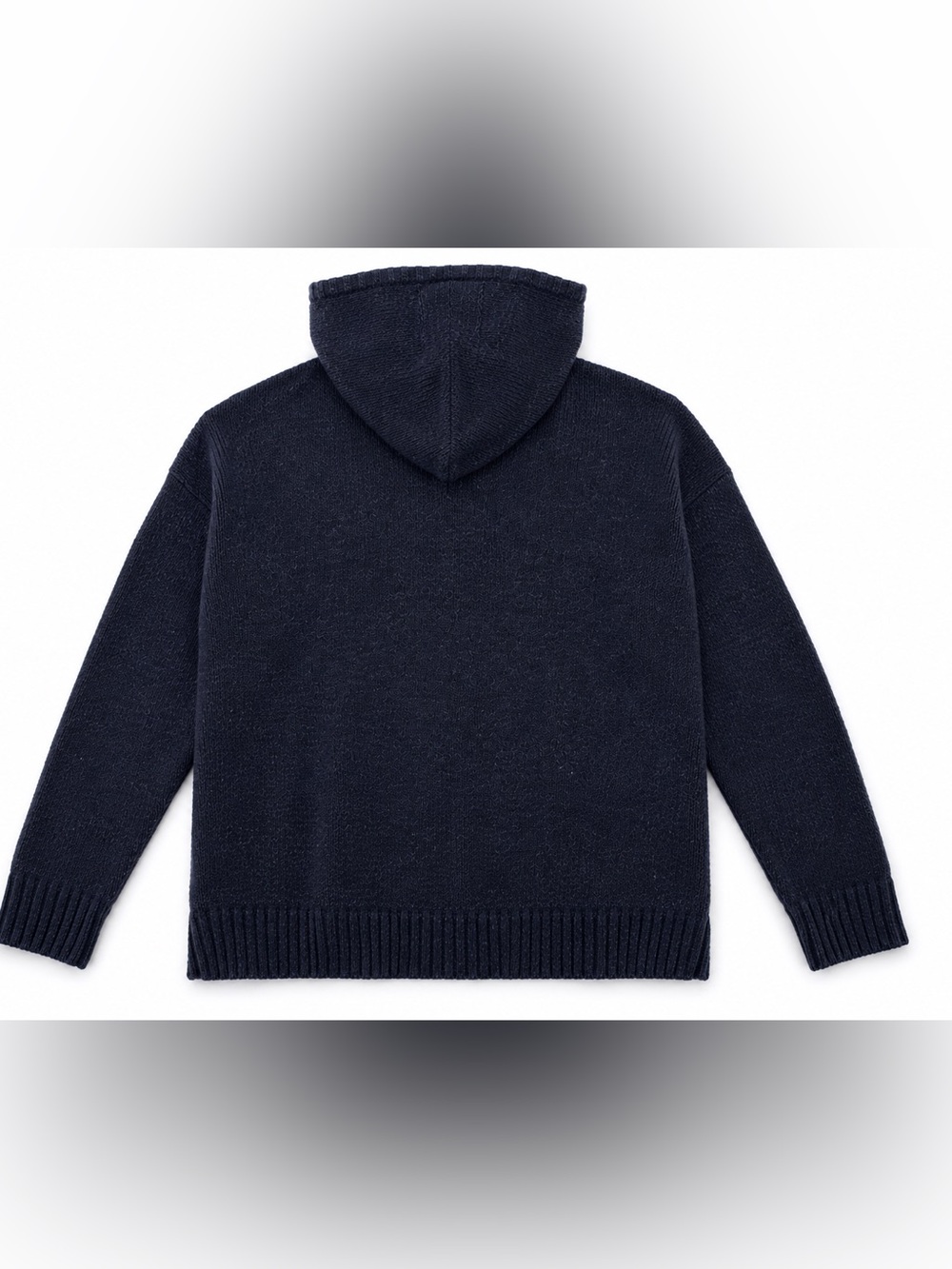 Marled Tailgate Navy Knit Hoodie Sweater Game Day Varsity Large - Picture 3 of 5
